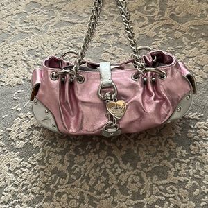 Vintage Juicy Couture metallic pink and silver purse